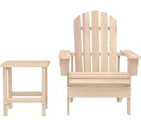 vidaXL Chaise Adirondack avec table en bois de sapin massif