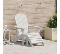 vidaXL Chaise Adirondack Blanche 82 x 74 x 92 cm en PEHD
