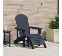 vidaXL Chaise Adirondack Bleu marine 82 x 74 x 92 cm HDPE