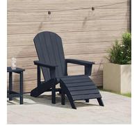 Chaise Adirondack vidaXL bleu marine 82 x 74 x 92 cm en PEHD