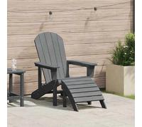 vidaXL Chaise Adirondack Gris clair 82 x 74 x 92 cm HDPE