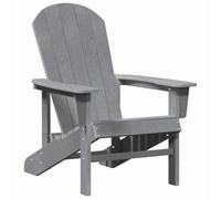 Chaise Adirondack vidaXL, gris clair, 82 x 74 x 92 cm, HDPE