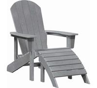 Chaise Adirondack vidaXL, gris clair, 82 x 74 x 92 cm, HDPE