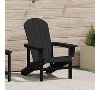 vidaXL Chaise Adirondack Noir 82 x 74 x 92 cm HDPE