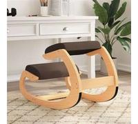 vidaXL Chaise Assis-genoux, Siège Assis-genoux avec Coussin, Tabouret de Genou Ergonomique Maison Bureau, Moderne, Marron Contreplaqué de Bouleau marron G
