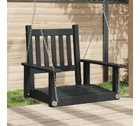 vidaXL Chaise balançoire de jardin chaînes en métal bois massif sapin