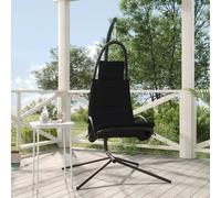 vidaXL Chaise Balançoire Jardin Noir