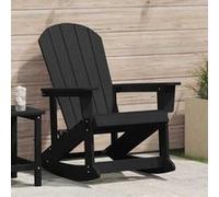 vidaXL Fauteuil à bascule Adirondack Noir 92 x 73,5 x 92 cm HDPE