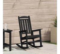 vidaXL Chaise Berçante de Jardin Noir 92 x 70 x 108 cm HDPE
