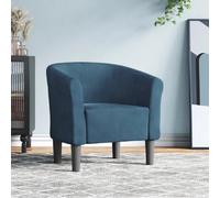 vidaXL Chaise cabriolet - Bleu foncé velours