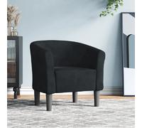 VIDAXL Chaise cabriolet Velours Noir