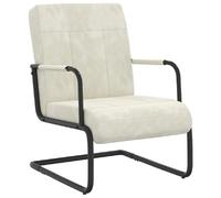 VIDAXL Chaise cantilever - Blanc crème