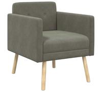 vidaXL Chaise d'appoint Gris Clair Tissu en Velours côtelé