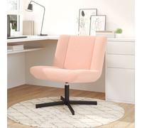 vidaXL Chaise d'appoint Rose bébé Polyester, Métal Standard Pivotante