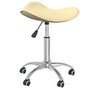 vidaXL Chaise de bureau Crème Similicuir3088559 Crème G