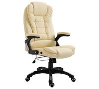 vidaXL Chaise de bureau Crème Similicuir