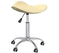 vidaXL Chaise de bureau Crème Similicuir3088559 Crème G