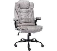 vidaXL Chaise de bureau Gris clair Cuir véritable Gris G