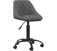 vidaXL Chaise de bureau Gris foncé Velours3088847 Gris G