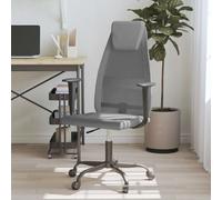 vidaXL Chaise de bureau gris tissu en maille et similicuir