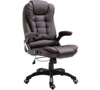 vidaXL Chaise de bureau en similicuir Marron
