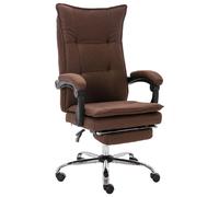 VIDAXL Chaise de bureau - Marron Tissu