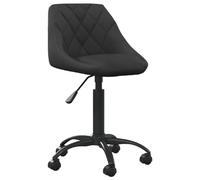 vidaXL Chaise de Bureau Siège de Bureau Chaise Pivotante d'Ordinateur Siège Ergonomique Maison Intérieur Hauteur Réglable Noir Velours