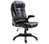 vidaXL Chaise de bureau - Noir Similicuir