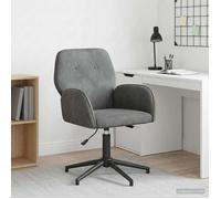 vidaXL Chaise de bureau pivotante 54 x 55 x 90 cm Gris foncé Velours 42034345
