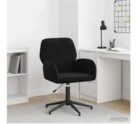 vidaXL Chaise de bureau pivotante 54 x 55 x 90 cm Noir Velours 42034349