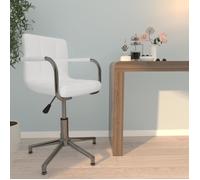 vidaXL Chaise de bureau, pivotante Blanc Similicuir