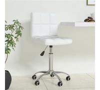 vidaXL Chaise de Bureau Pivotante Blanc Similicuir