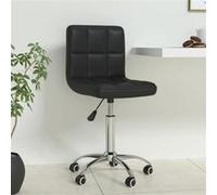 vidaXL Chaise de bureau pivotante Noir Similicuir