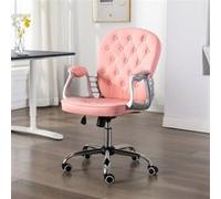 VIDAXL Chaise de bureau rose