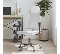 vidaXL Chaise de bureau réglable en hauteur blanc Blanc G