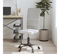 vidaXL Chaise de bureau réglable en hauteur blanc tissu en maille Blanc G
