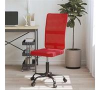vidaXL Chaise de bureau réglable en hauteur bordeaux tissu en maille Bordeaux G