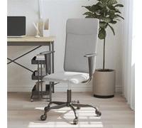 vidaXL Chaise de bureau réglable en hauteur gris clair tissu Gris clair G