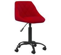 vidaXL Chaise de bureau Rouge bordeaux Velours