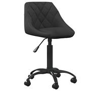 vidaXL Chaise de Bureau Siège de Bureau Chaise Pivotante d'Ordinateur Siège Ergonomique Maison Intérieur Hauteur Réglable Noir Velours