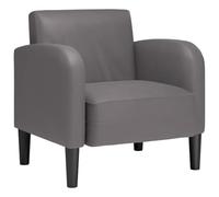 vidaXL Fauteuil avec accoudoirs 54 cm similicuir gris