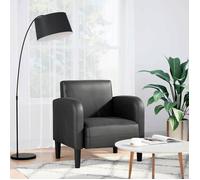 vidaXL Chaise de canapé avec accoudoirs noir 54 cm similicuir, canapé simple, canapé confort, fauteuil de télévision, 4100529