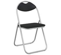 vidaXL Chaise de dîner pliante 8 pcs Noir 48 x 43,5 x 81 cm