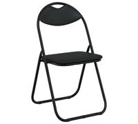vidaXL Chaise de dîner pliante 8 pcs Noir 48 x 43,5 x 81 cm