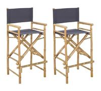 vidaXL Chaise de directeur pliante 2 pcs Naturel Bambou, Un tabouret utilitaire moderne, pliable pour l'intérieur et l'extérieur, en bambou, design compact et stylé
