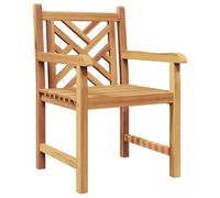 vidaXL Chaise de jardin – lot de 2 – bois de teck massif – 60 x 58 x 90 cm