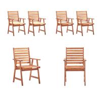 vidaXL Chaise de jardin 2 pcs. avec coussins bois massif acacia - Chaise de jardin - Chaise de jardin en bois - Holz Gartenstühle