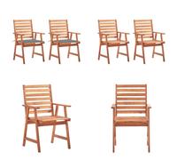 vidaXL Chaise de jardin 2 pcs. avec coussins bois massif acacia - Chaise de jardin - Chaise de jardin en bois - Holz Gartenstühle