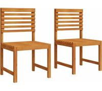 vidaXL Chaise de jardin 2 pcs Marron 50 x 50 x 91cm Bois massif Acacia