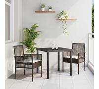 vidaXL Chaise de jardin 2 pcs Marron 55 x 53 x 85 cm polyrotin